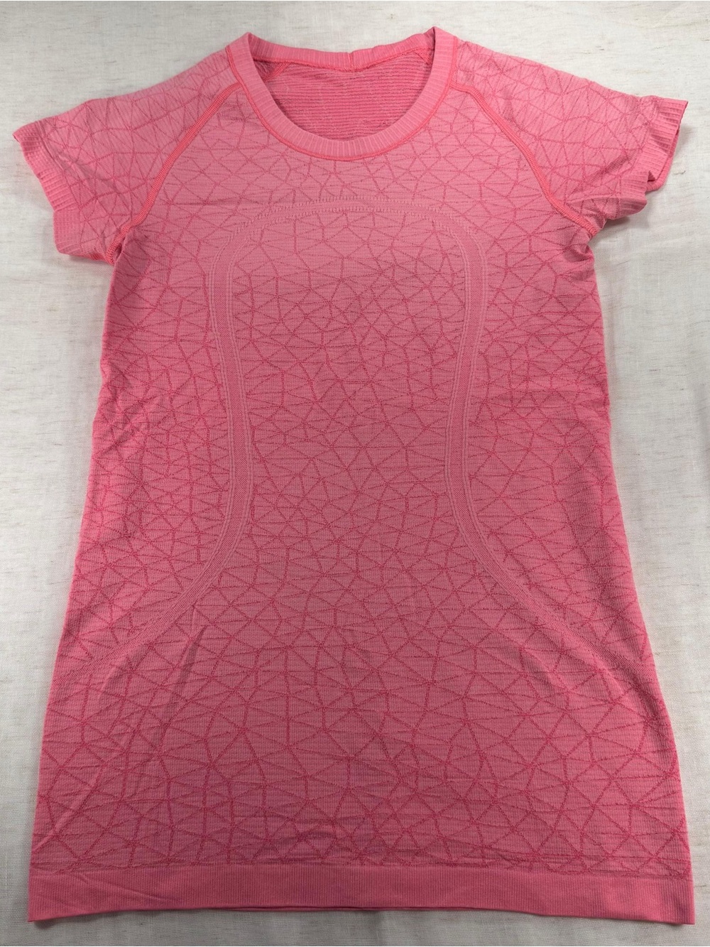 Lululemon Women's Pink Seamless Short Sleeve Performance Top